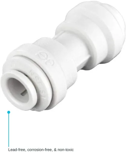 Vista 2 de John Guest Speedfit - Conector recto de unión OD de 1/4 pulgadas, empuje para conectar la instalación de plomería de plástico, PP0408WP