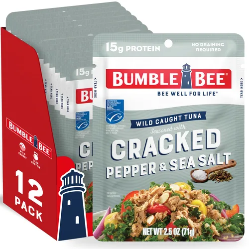 Vista 21 de Bumble Bee - Bolsa de atún sazonado con ajo asado y hierbas, 2.5 onzas