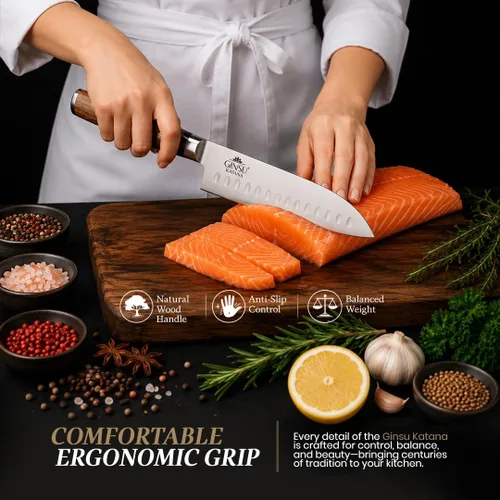 Vista 5 de CUCHILLO SANTOKU DE 7" COLECCIÓN TRADICIONES CUCHILLOS JAPONESES EL MEJOR CUCHILLO PARA TU COCINA