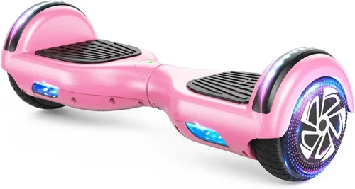 Vista 16 de SISIGAD Scooter de autoequilibrio con Bluetooth y ruedas LED de 6.5", para mayores de 6 años 02-Blanco