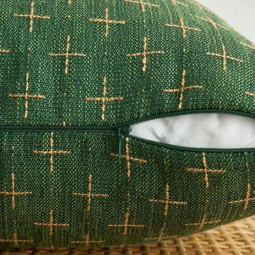 Vista 194 de MIULEE - Juego de 2 fundas de almohada decorativas de lino de arpillera navideñas, modernas, estilo campestre, rústicas, tejidas, con textura