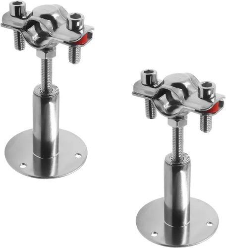 Vista 13 de Soporte de tubo ajustable de acero inoxidable 304, soportes de tubo de montaje en pared, plata