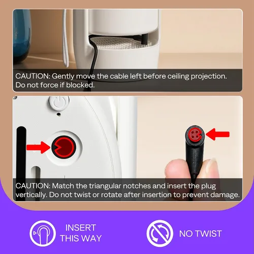Vista 15 de Aurzen Roku TV E1R Mini proyector portátil inteligente con WiFi y Bluetooth Blanco
