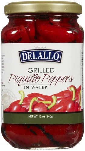 Vista 3 de DeLallo Pimientos del piquillo a la parrilla, tarro de 12 oz
