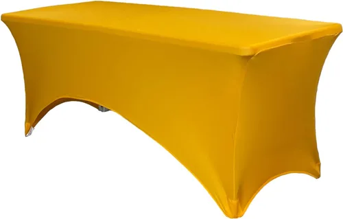 Vista 9 de YOUR CHAIR COVERS - Fundas rectangulares de elastano para mesas de 4 pies, manteles ajustados para eventos de boda, decoraciones de patio, tela Negro