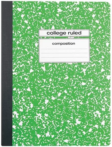 Vista 9 de STAPLES Cuaderno de composición, 9.75" x 7.5", rayado universitario, 100 hojas, colores surtidos, 48/cartón