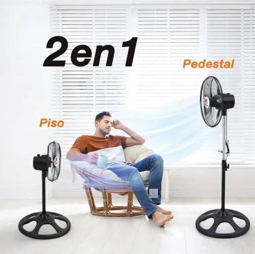 Ventilador De Piso Pedestal 2en1 10 de TIENDAS TOP