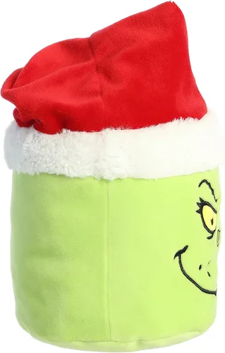Vista 3 de Aurora Whimsical Dr. Seuss Santa Grinch Mallows - Peluche con licencia oficial para juegos imaginativos, perfecto para niños y adultos, color verde