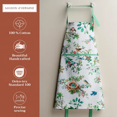 Vista 481 de Maison d' Hermine Delantales para mujer con bolsillo, 100% algodón (27.50 x 31.50 pulgadas)