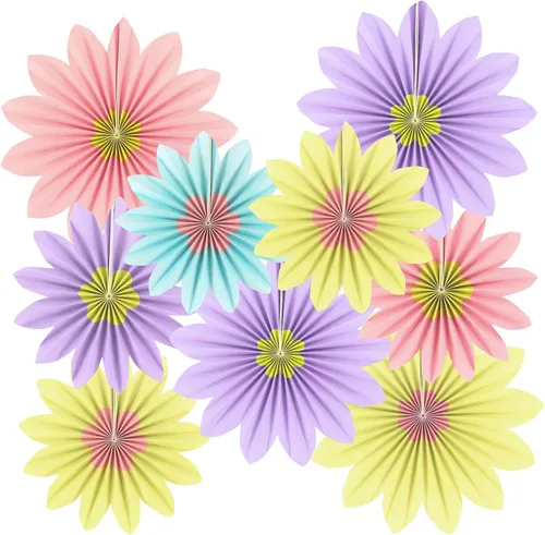 Vista 11 de zilue Decoraciones de fiesta pastel de flores de papel para pared, aula, telón de fondo floral, baby shower, fiesta de cumpleaños, decoración