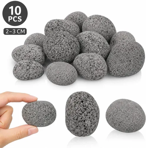 Vista 7 de Baluue Rocas de sauna volcánica natural de 2.2 libras guijarros grises