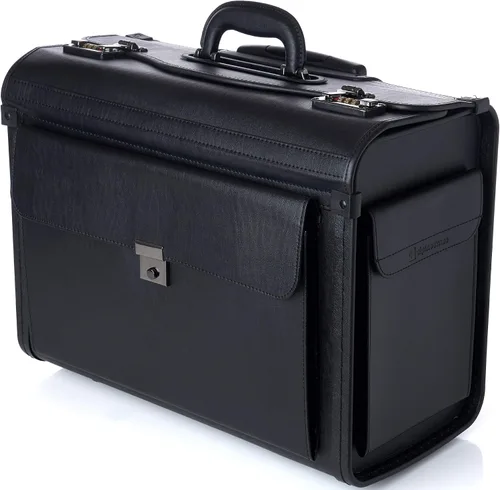 Vista 9 de Maletín con ruedas Alpine Swiss para ordenador portátil de 17 pulgadas, portafolio para abogado de tamaño legal, Negro talla única