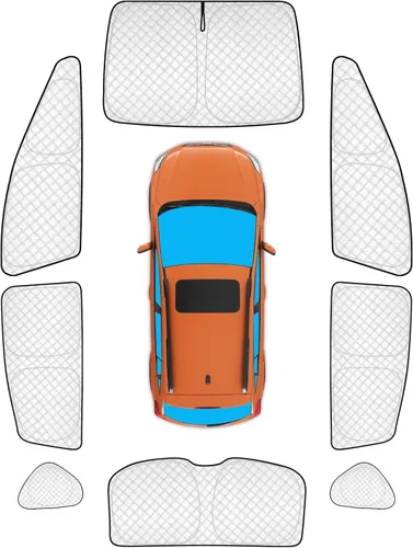 Vista 98 de KMF 6 piezas de parasoles gruesos para Mazda 3 Hatchback (No Sedán) 2014-2018 Accesorios, parasoles completos para parabrisas y ventanas de coche