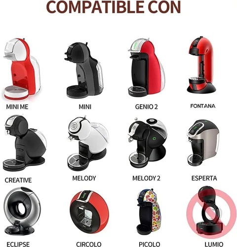 Vista 5 de Cápsulas de café reutilizables, paquete de 6 cápsulas de café rellenables coloridas recargables, compatibles con Dolce Gusto