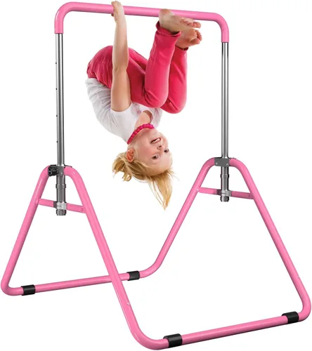 Vista 11 de WATBKHE Barra de gimnasia para niños, equipo de gimnasia para el hogar, altura ajustable, barra de entrenamiento de gimnasia, artículos de gimnasia