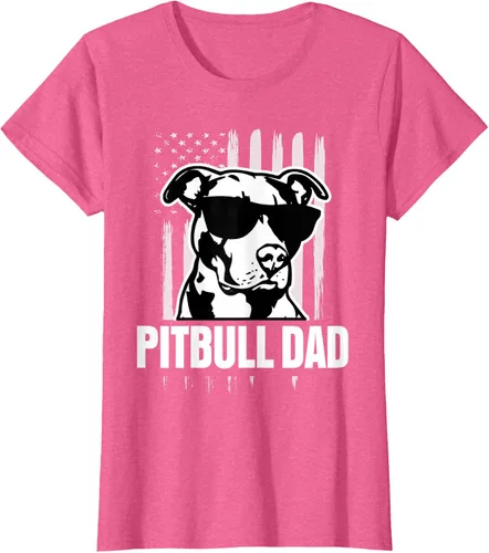 Vista 36 de Pitbull Dad - Camiseta para hombre con orgullo American Pit Bull Dog, Negro, S
