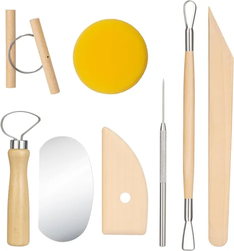 Vista 13 de Kit de herramientas de arcilla Amrules, 27 piezas de herramientas de cerámica, práctico kit de herramientas de escultura de arcilla polimérica, set