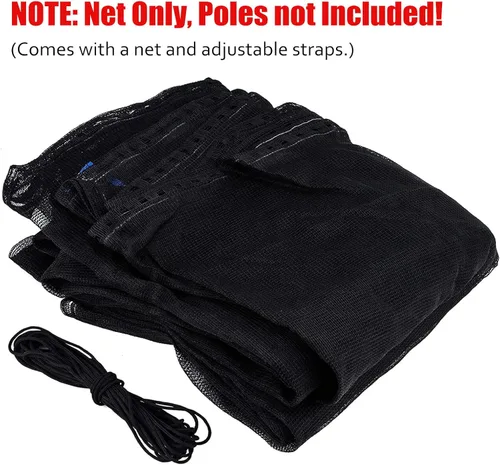 Vista 2 de Cliselda Trampoline Replacement Safety Net for 6 Straight Poles Round Frame Trampolines, Breathable and Weather-Resistant, with Adjustable Straps