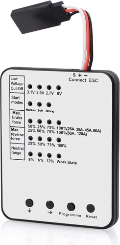 Vista 7 de Surpass Hobby ESC Tarjeta de programación RC Car Controlador electrónico de velocidad LED programador solo compatible con Rocket 25A 35A 45A 60A 80A