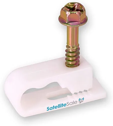 Vista 11 de SatelliteSale Clips negros de tornillo de tierra para una sola antena de cable de tierra 100 piezas