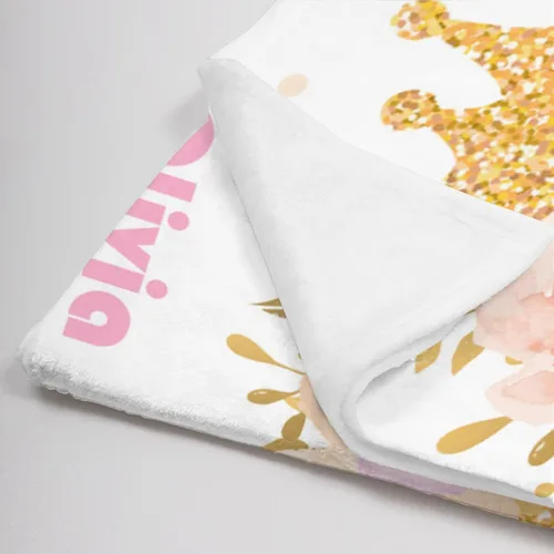 Vista 5 de Manta personalizada con nombre, manta de bebé súper suave con nombre, flor y corona, regalos para bebés y niñas, adecuada para recién nacidos