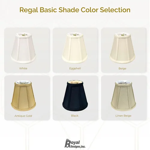 Vista 6 de Royal Designs, Inc. BS-707FC-6AGL Deep Empire Basic - Pantalla para lámpara con clip de llama, 3.5 x 6 x 5.75 pulgadas, color dorado antiguo