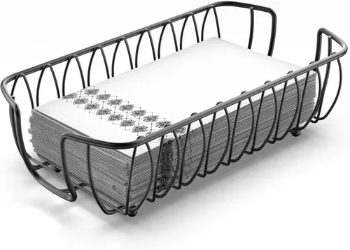 Vista 28 de Bandeja Soporte de Toallas de Invitados de Acrílico para Baño – Soporte Vertical para Toallas de Papel para Toallas de Mano Desechables, Organizador