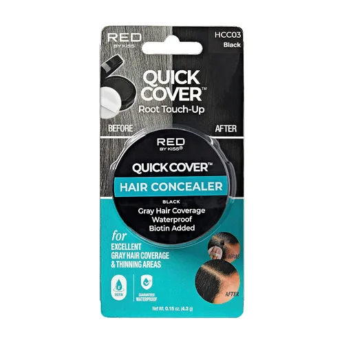 Vista 8 de Red by Kiss Corrector de cabello de cobertura rápida, retoque temporal de raíces, amplia cobertura de canas, ligero e impermeable, infusión