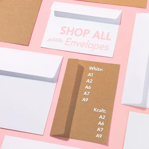 Vista 7 de Pack It Chic - Sobres de papel kraft A7 de 5 x 7 pulgadas (250 unidades) sobres autosellados para invitaciones de boda, tarjetas de salvar la fecha