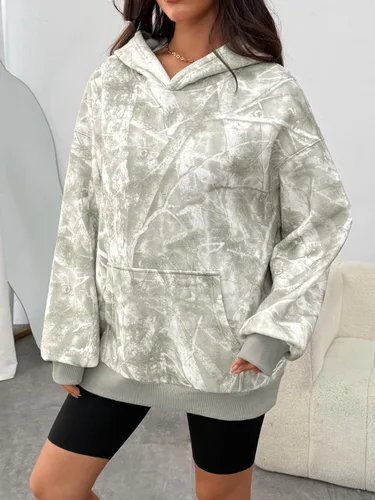 Vista 247 de Trendy Queen - Sudaderas extragrandes con capucha para mujer, suéteres de manga larga, sin botones, de vellón, de otoño, ropa de invierno