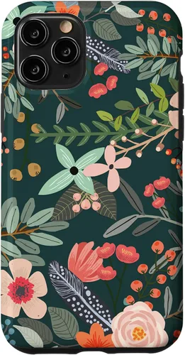 Vista 29 de Cute Colorful Garden Botanical Floral Pattern Case for iPhone 17