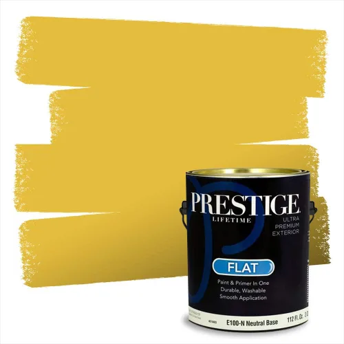 Vista 131 de PRESTIGE Pinturas de pintura exterior e imprimación en uno, 1 galón, plano, combinación comparable de Benjamin Moore* Pila de heno