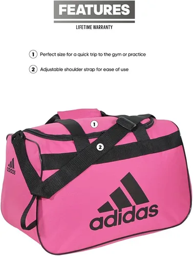 Vista 5 de adidas Diablo - Bolsa de lona pequeña (rosa intensonegro), Rosado intensoNegro