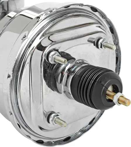 Vista 5 de JEGS Kit de conversión de freno de potencia Cromado Cilindro maestro de depósito doble de 1 1/8 pulgadas para disco de 4 ruedas Cubierta