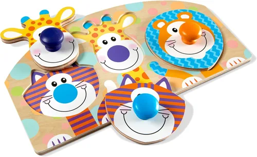 Vista 9 de Melissa & Doug First Play - Rompecabezas de madera de animales de granja (3 piezas)