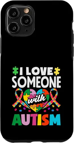 Vista 29 de Love Someone with Autism Awareness Puzzle Piece Ribbon Case for iPhone 16