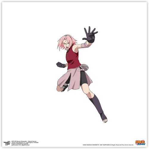 Vista 10 de Trends International Gallery Pops Naruto Shippuden - Arte de pared Sakura Haruno, versión enmarcada negra, 12 x 12 pulgadas