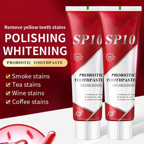 Vista 2 de SP-10 Pasta de dientes probiótica, SP-10 Ultra Whitening Deep Cleaning Care (2pcs)