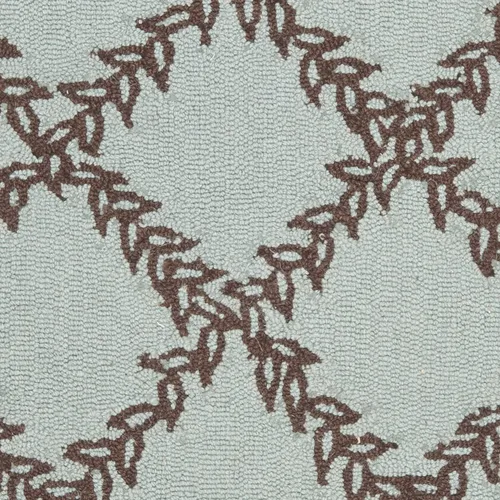 Vista 5 de SAFAVIEH Colección Chelsea - Alfombra decorativa de 1'8" x 2'6", azul y marrón, lana de estilo campestre francés tejida a mano, ideal para áreas
