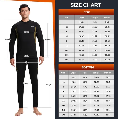 Vista 6 de Conjunto de ropa interior térmica para invierno, equipo de caza deportivo, capa base, parte inferior, peso medio