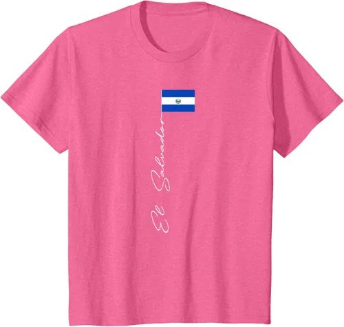 Vista 43 de Camiseta patriótica con bandera de El Salvador, Negro