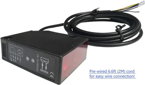 Vista 8 de IP67 Impermeable Universal 10-30VDC Seguridad Retro-Reflectante Sensor de haz fotoeléctrico para abridor de puerta de 12 V CC y 24 VCC, sensor