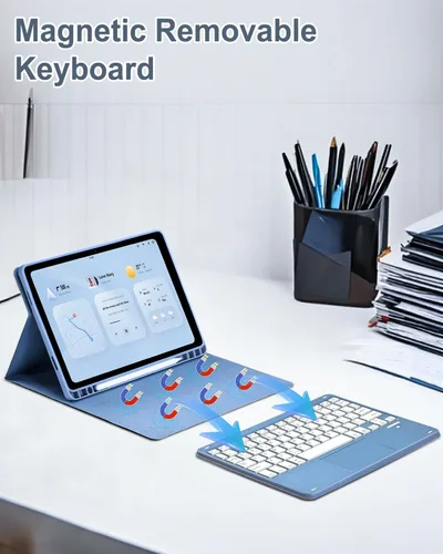 Vista 7 de MePadKey Funda con teclado táctil para Samsung Galaxy Tab A11 Plus/A9 Plus