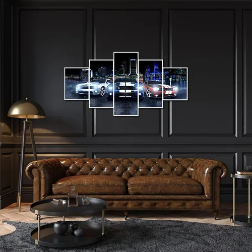 Vista 2 de Póster de automóvil deportivo, lienzo de automóvil deportivo americano para hombres, oficina, dormitorio, sala de estar, decoración de regalo