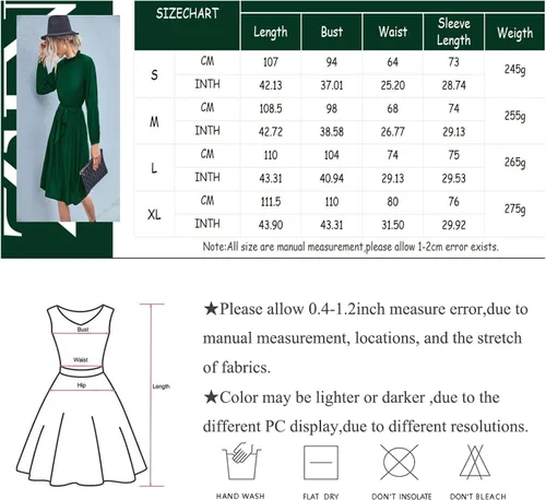 Vista 3 de Vestidos de otoño para mujer, vestidos de invitados de boda para mujer, vestidos semiformales para mujer, otoño e invierno, moda casual
