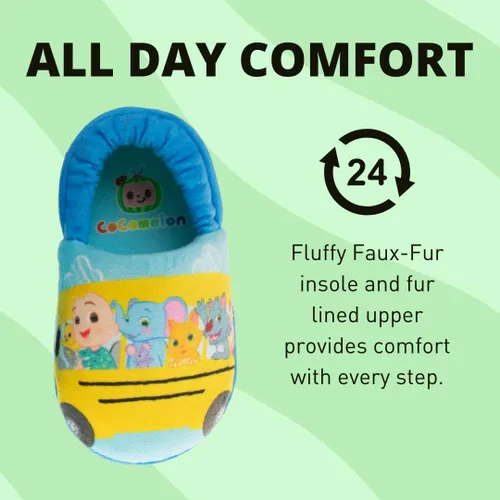 Vista 3 de Josmo Cocomelon Pantuflas para niños pequeños zapatos de casa para niños y niñas mocasines de cama de felpa cálida zapatos de cocomelon niños