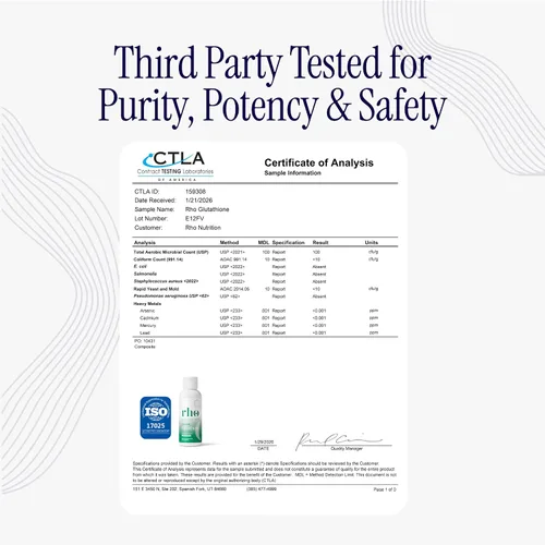 Vista 5 de Rho Nutrition Suplemento líquido de glutatión liposomal