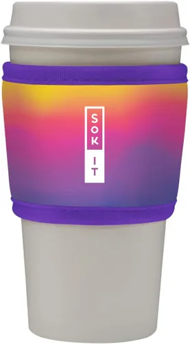 Vista 72 de Sok It HotSok Coffee & Tea - Funda de neopreno con aislamiento reutilizable (floral abstracto)