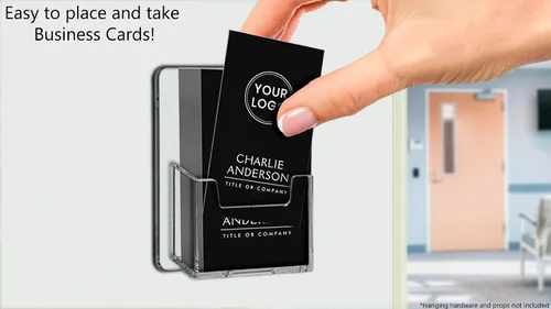 Vista 2 de Marketing Holders Soporte de pared para tarjetas de visita de 2 x 3.5 pulgadas, herramientas para colgar tarjetas de consultoría, hoteles, resorts