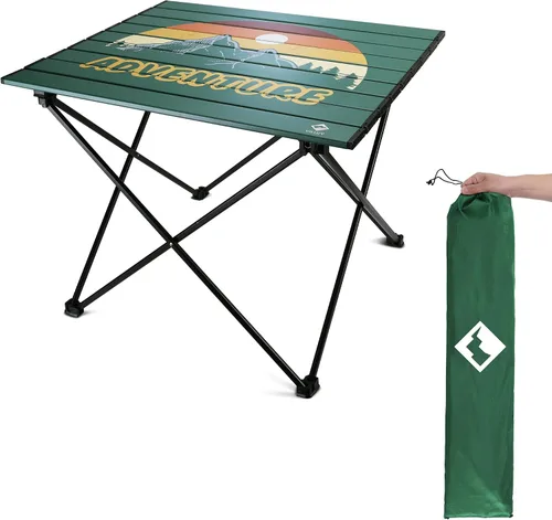 Vista 15 de VILLEY - Mesa auxiliar de aluminio portátil, ultraligera y plegable con bolsa de transporte, para acampar, cocinar al aire libre, picnic